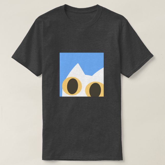 Camiseta White Cat Sky Minimal T-Shirt (Diseño del anverso)