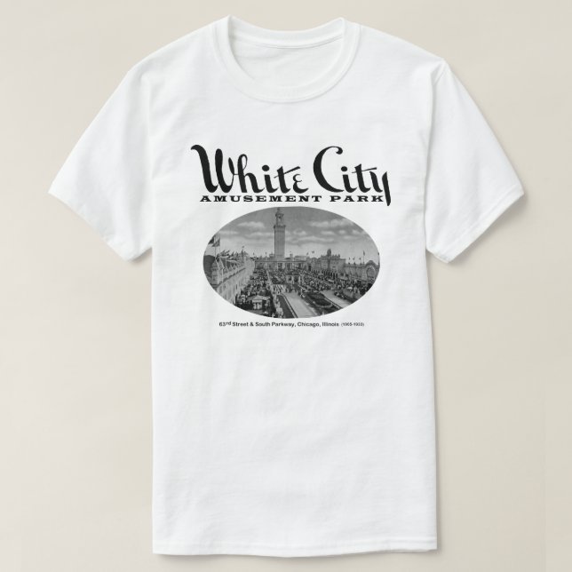 Camiseta White City Amusement Park, Chicago, IL (Diseño del anverso)