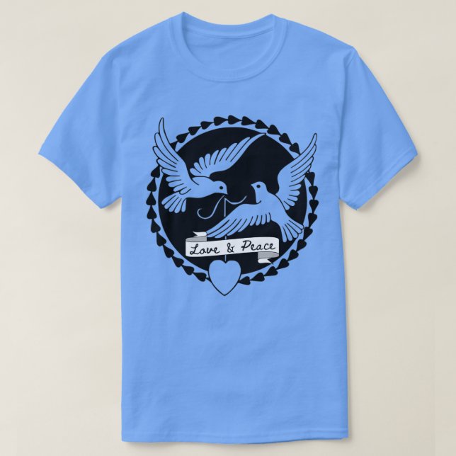 Camiseta White doves of love amp peace (Diseño del anverso)