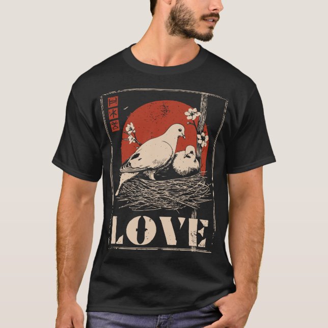 Camiseta White Doves Romance Peace Love Design (Anverso)