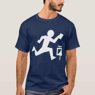 Camiseta White drawing orienteering boy