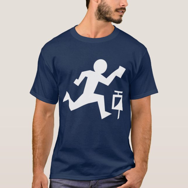 Camiseta White drawing orienteering boy (Anverso)