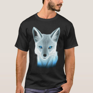 Camiseta White Fox  Blue Eyes Animal Fox