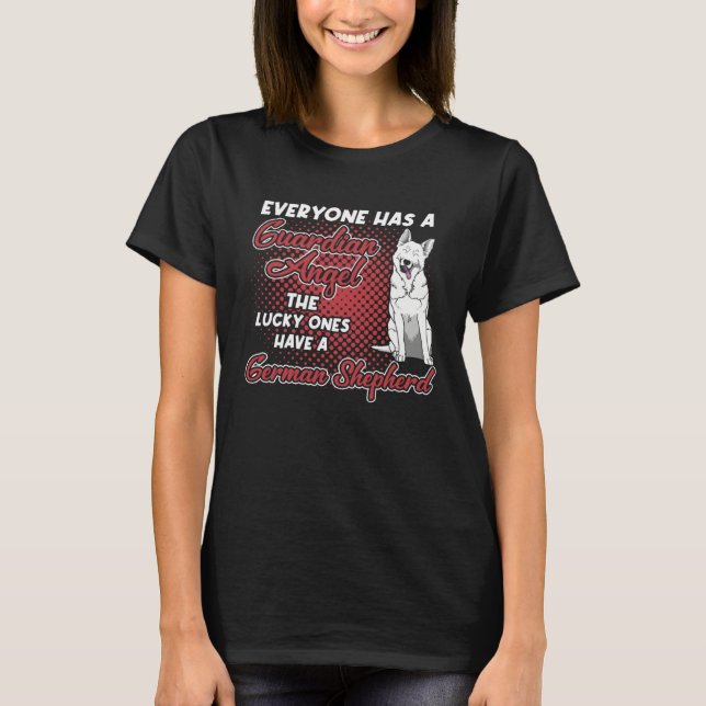Camiseta White German Shepherd Is My Guardian Angel  Dog Ow (Anverso)