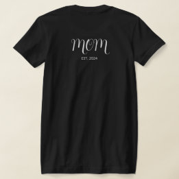 Camiseta White Graceful Script Established Mom T-Shirt
