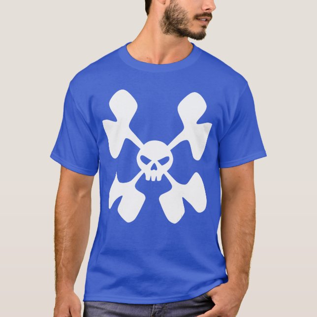 Camiseta White Halloween Skeleton Silhouette Punk Rock Goth (Anverso)