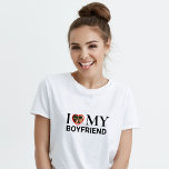 Camiseta White I Love My Boyfriend Photo Heart T-Shirt<br><div class="desc">White I Love My Boyfriend Photo Heart T-Shirt. This cool t-shirt will be an original gift or become a favorite thing in your wardrobe!</div>
