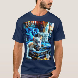 Camiseta White Kitten ama los libros