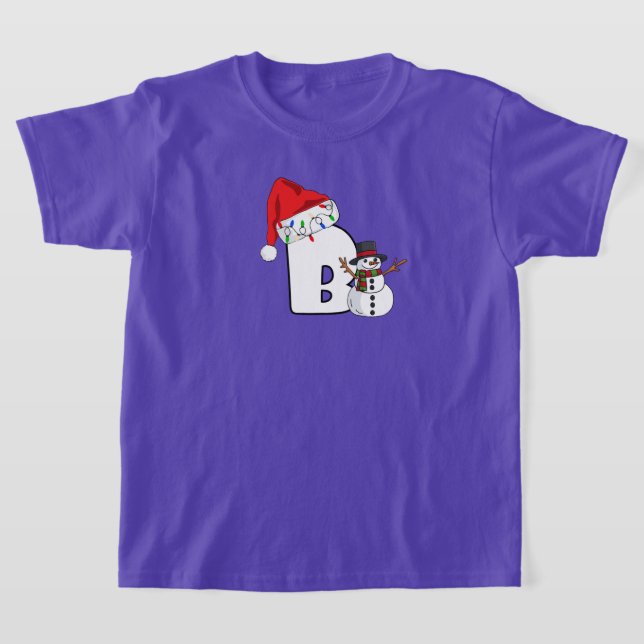 Camiseta White letter B Christmas gift  (Distribución)