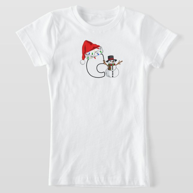 Camiseta White letter c christmas gift  (Distribución)