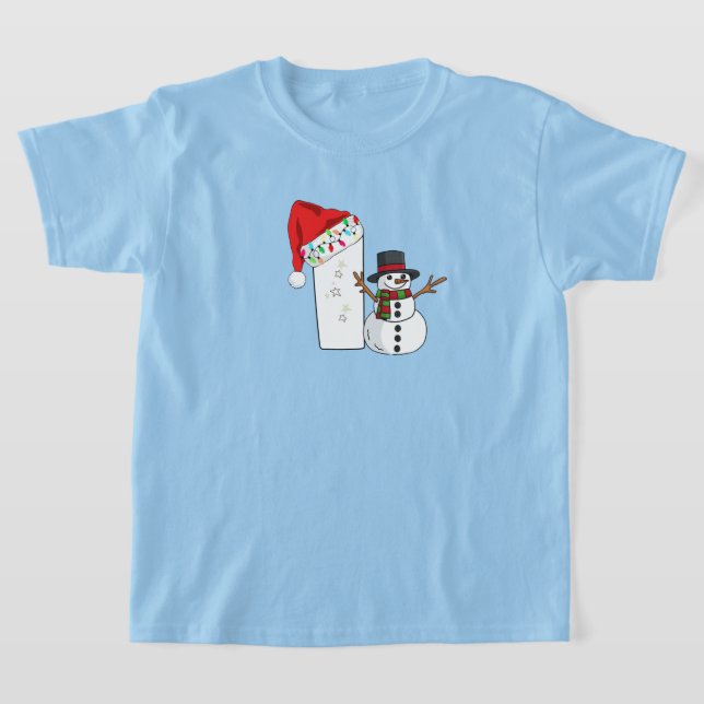 Camiseta White letter I christmas gift  (Distribución)