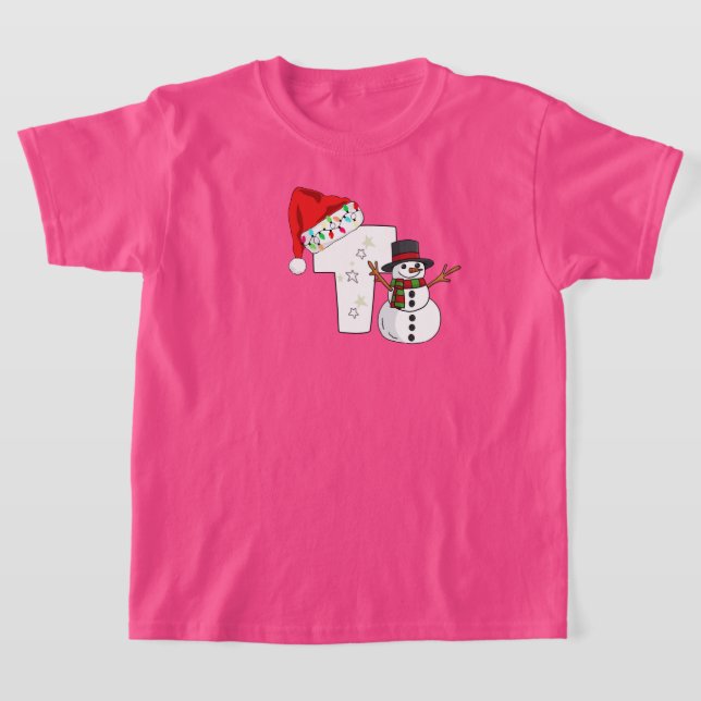 Camiseta White letter t christmas gift  (Distribución)