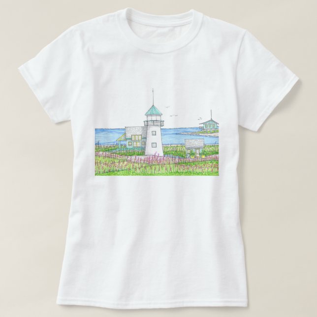 Camiseta White Lighthouse Womens Tshirt (Diseño del anverso)