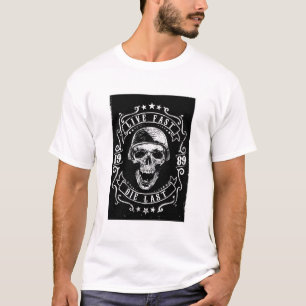 Camiseta White Live Fast Morir Último Tee Gráfico De Calave