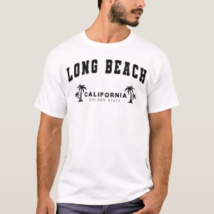Camiseta White Long Beach para hombres, California