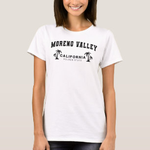 Camiseta White Moreno Valley de las mujeres, California