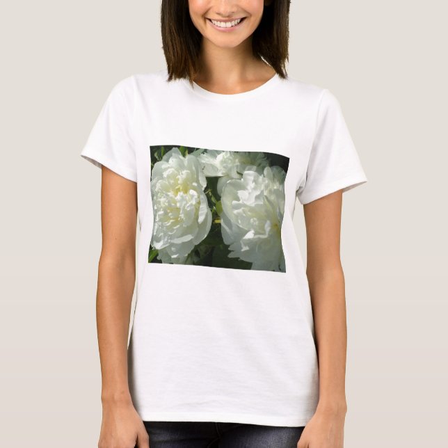 Camiseta White Peonies (Anverso)