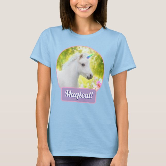 Camiseta White Pony Unicorn (Anverso)