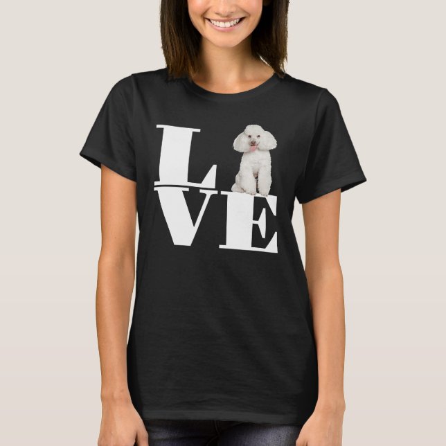 Camiseta White Poodle Lover Premium (Anverso)