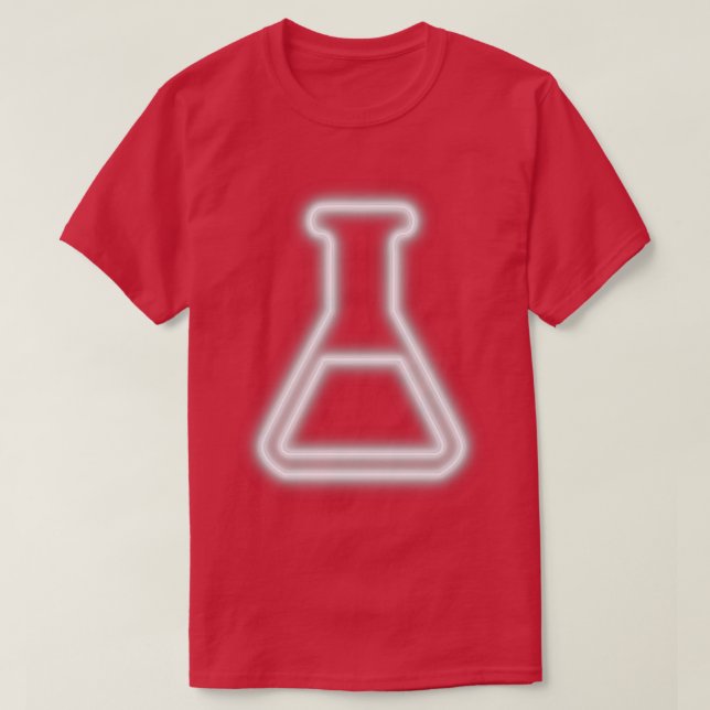 Camiseta White Retro Neon Chemistry Laboratory Flask (Diseño del anverso)