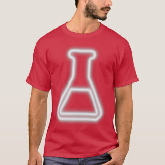 Camiseta White Retro Neon Chemistry Laboratory Flask