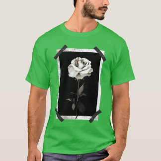 Camiseta White Rose Rock vintage