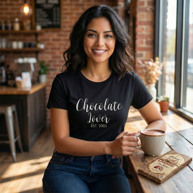 Camiseta White Script Established Chocolate Lover (Subido por el creador)