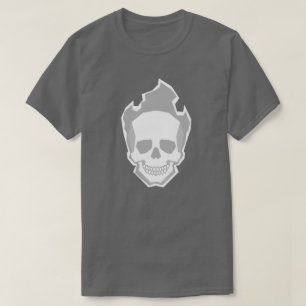 Camiseta White Skull Graphic T-Shirt – Minimal Clean Skull