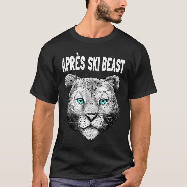 Camiseta White Style Apres Ski Snow Leopard (Anverso)
