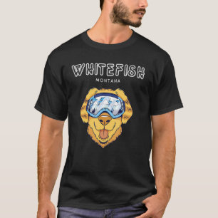 Camiseta Whitefish Montana - Gracioso perro esquiar Google