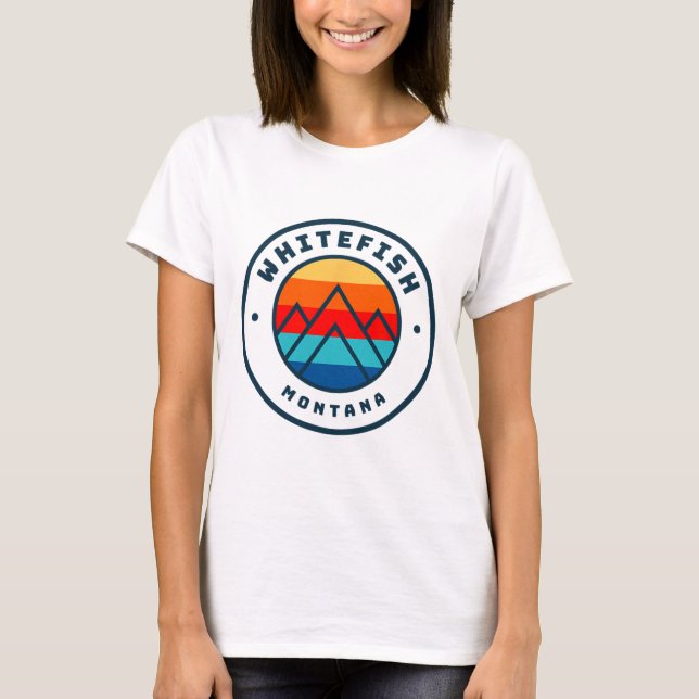 Camiseta Whitefish Montana Skiing Snowboarding Family Ski T (Anverso)