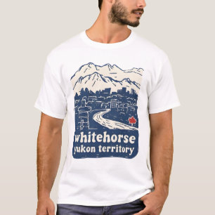Camiseta Whitehorse Yukon Canadá Minimalista de la silueta 