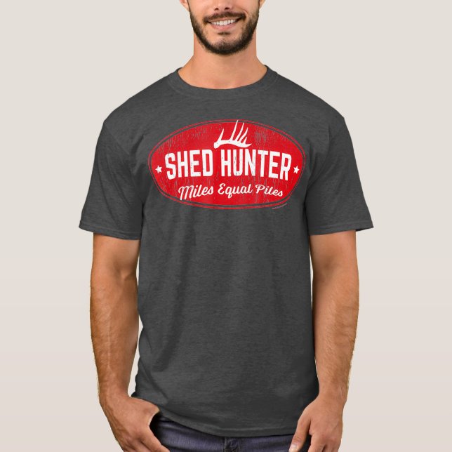 Camiseta Whitetail Antler Shed Hunter Miles Equal Piles (Anverso)