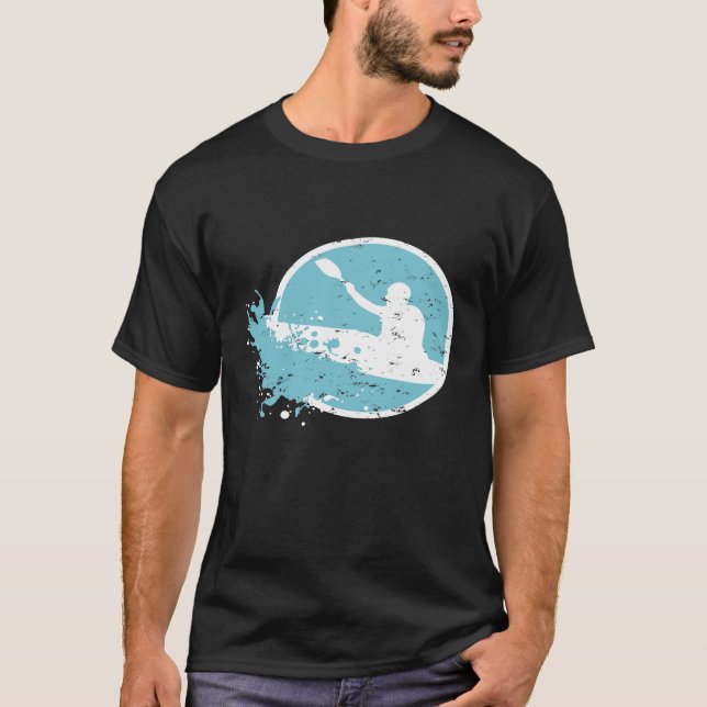 Camiseta Whitewater Kayak remando en el gran río T-Shir (Anverso)
