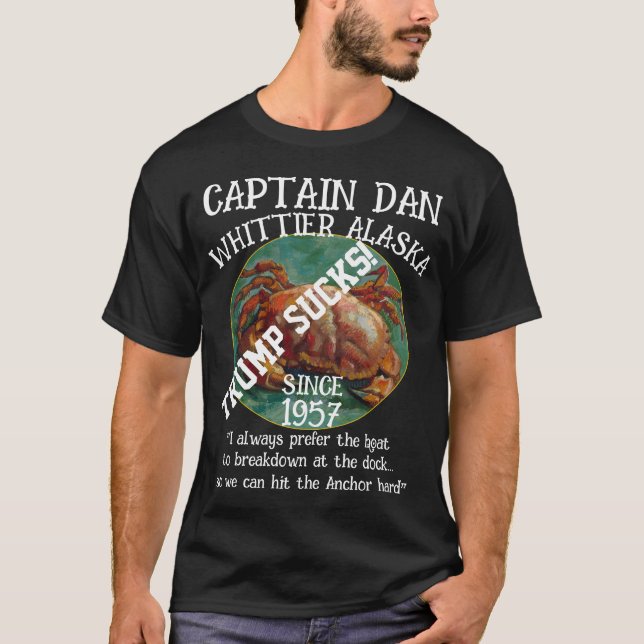 Camiseta Whittier Alaska Capitán Dan El Ancla (Anverso)