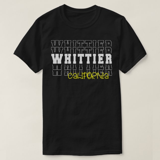 Camiseta Whittier city California Whittier CA (Diseño del anverso)