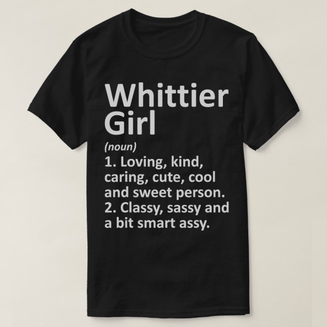 Camiseta WHITTIER L CA CALIFORNIA Funny City Home Roots Gif (Diseño del anverso)