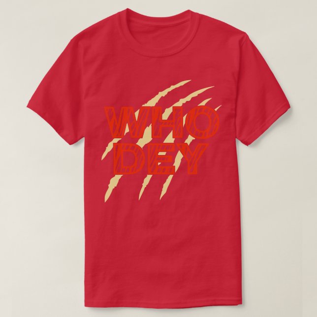 Camiseta Who Dey Cincinnati (Diseño del anverso)