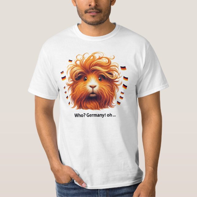 Camiseta "Who?Germany! Oh..." Lustiges Meme-Meerschweinchen (Anverso)