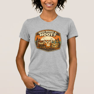 Camiseta Who Gives a Hoot Funny Owls Vintage Style Design