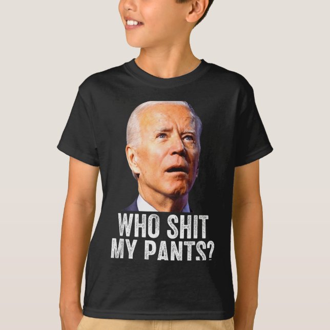 Camiseta Who My Pants, Funny Anti Joe Biden, Conservative M (Anverso)