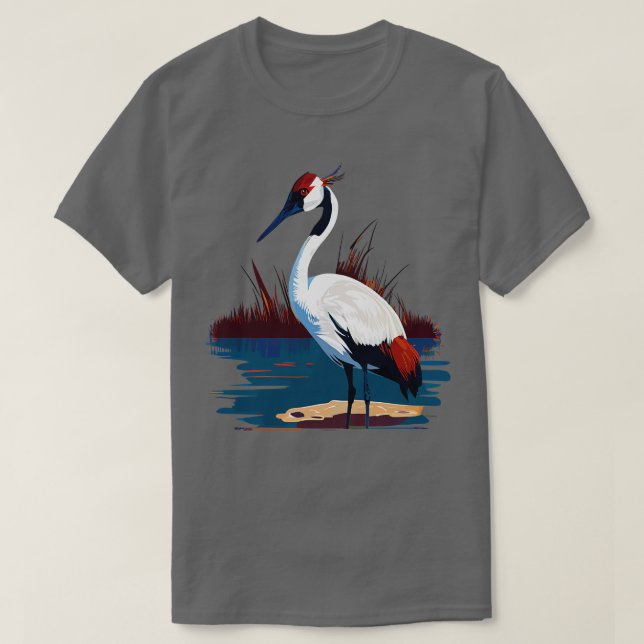 Camiseta Whooping Crane TShirt (Diseño del anverso)