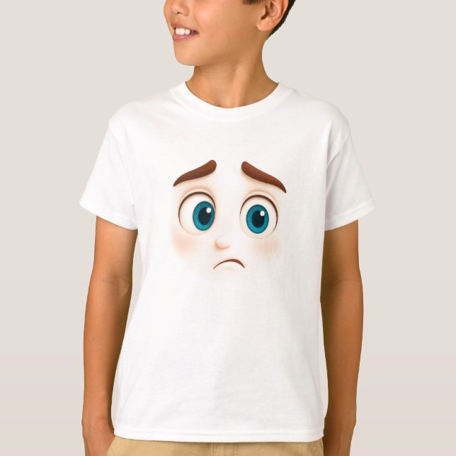 Camiseta Whoops… worried blue eyed emoji tee (Anverso)