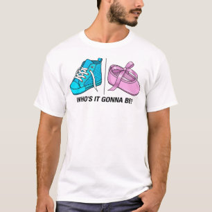 Camiseta Who's It Gonna Be Gender Reveal Sneaker Bootie Tea