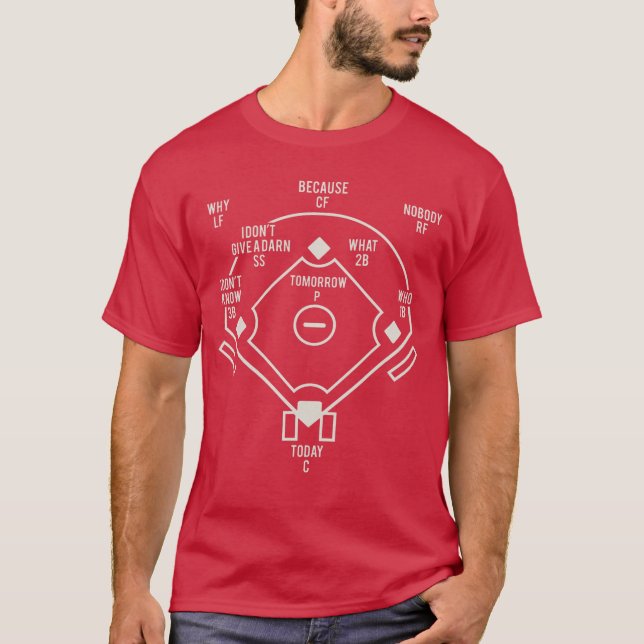 Camiseta Whos On First Classic Baseball Abbott Funny Baseba (Anverso)