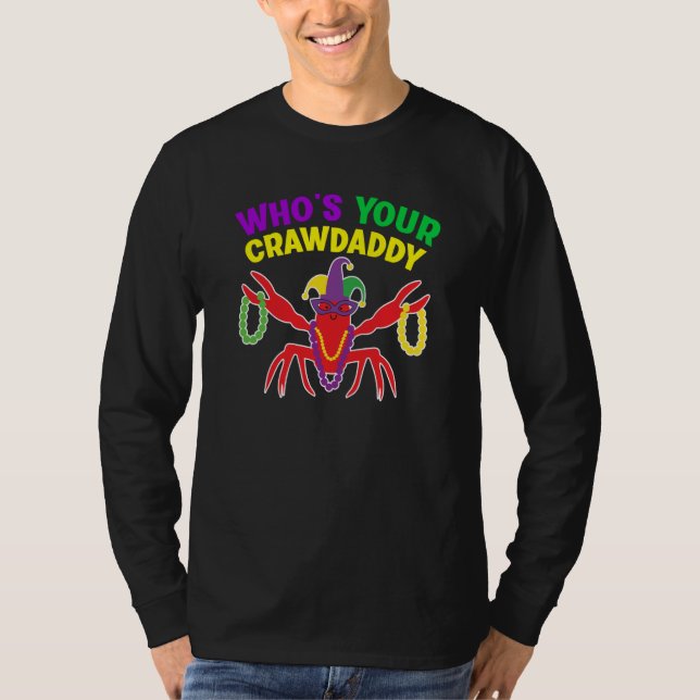 Camiseta Whos Your Crawdaddy Crawfish Jester Mardi Gras (Anverso)