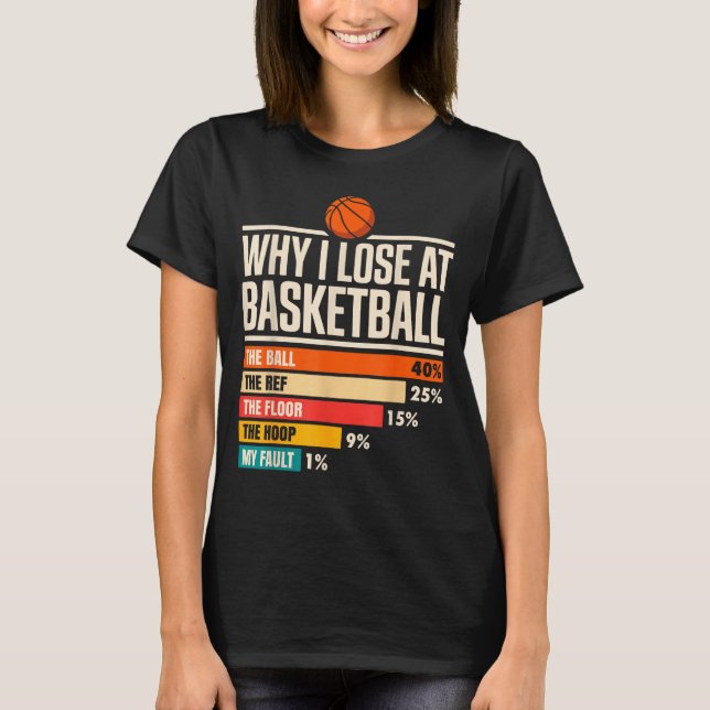 Camiseta Why I Always Miss Funny Chart Basketball Hoop  (Anverso)