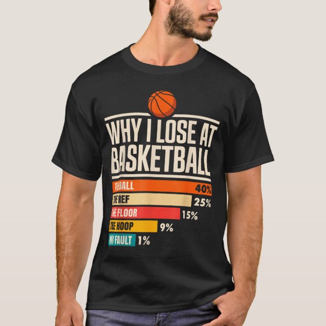 Camiseta Why I Always Miss Funny Chart Basketball Hoop  (Anverso)