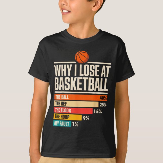 Camiseta Why I Always Miss Funny Chart Basketball Hoop  (Anverso)