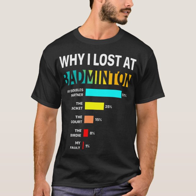Camiseta Why I Lose At Badminton Funny Reason Play Shuttlec (Anverso)